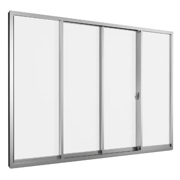 Cửa đi mở trượt 4 cánh 2 ray Grants