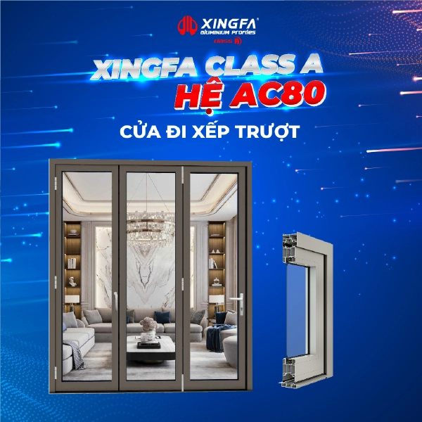 CLASS A HỆ AC80 – CỬA ĐI XẾP TRƯỢT