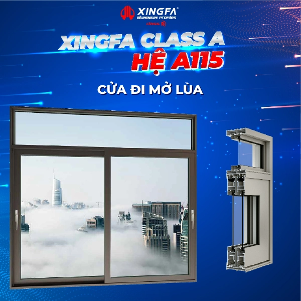 CLASS A HỆ A115 – CỬA ĐI MỞ TRƯỢT