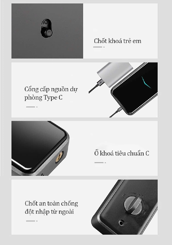 Khóa cửa vân tay, khóa thông minh B18-FACP (APP TTLOCK)